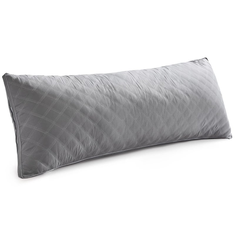 Leeden Body Pillow Premium Grey Firm Fluffy Long Pillow  21 x 54 Soft Plush Full Body Pillows  Adjustable Side Pillow for Sleeping