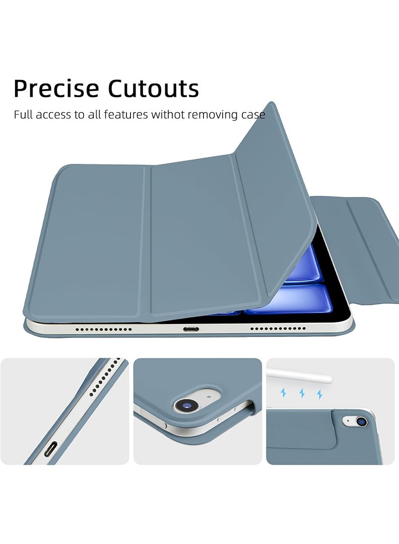 ثيودور جراب مغناطيسي رفيع لجهاز iPad Air مقاس 13 بوصة (M4 2026 / M3 2025 / M2 2024) - غطاء ثلاثي الطي لجهاز iPad Air مقاس 13 بوصة مع حامل قلم، خاصية التشغيل/الإيقاف التلقائي، جراب واقٍ متين - أزرق سماوي - Image 4