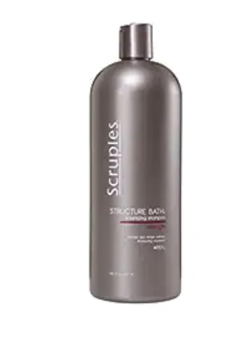 Scruples Structure Bath Volumizing Shampoo - Professional Grade Hair Care - Sulfate Free, Keratin Infused, Moisturizing and Volume Boosting for Fine and Damaged Hair (33.8 oz)