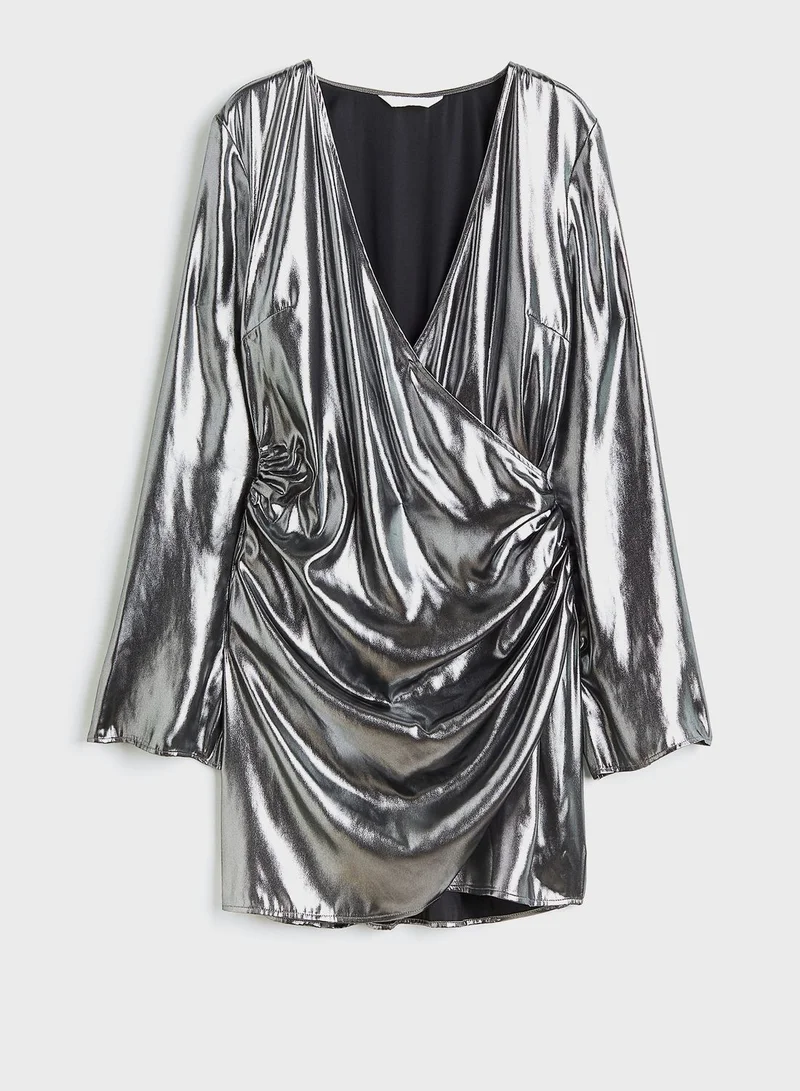 H&M Metallic Mini Dress