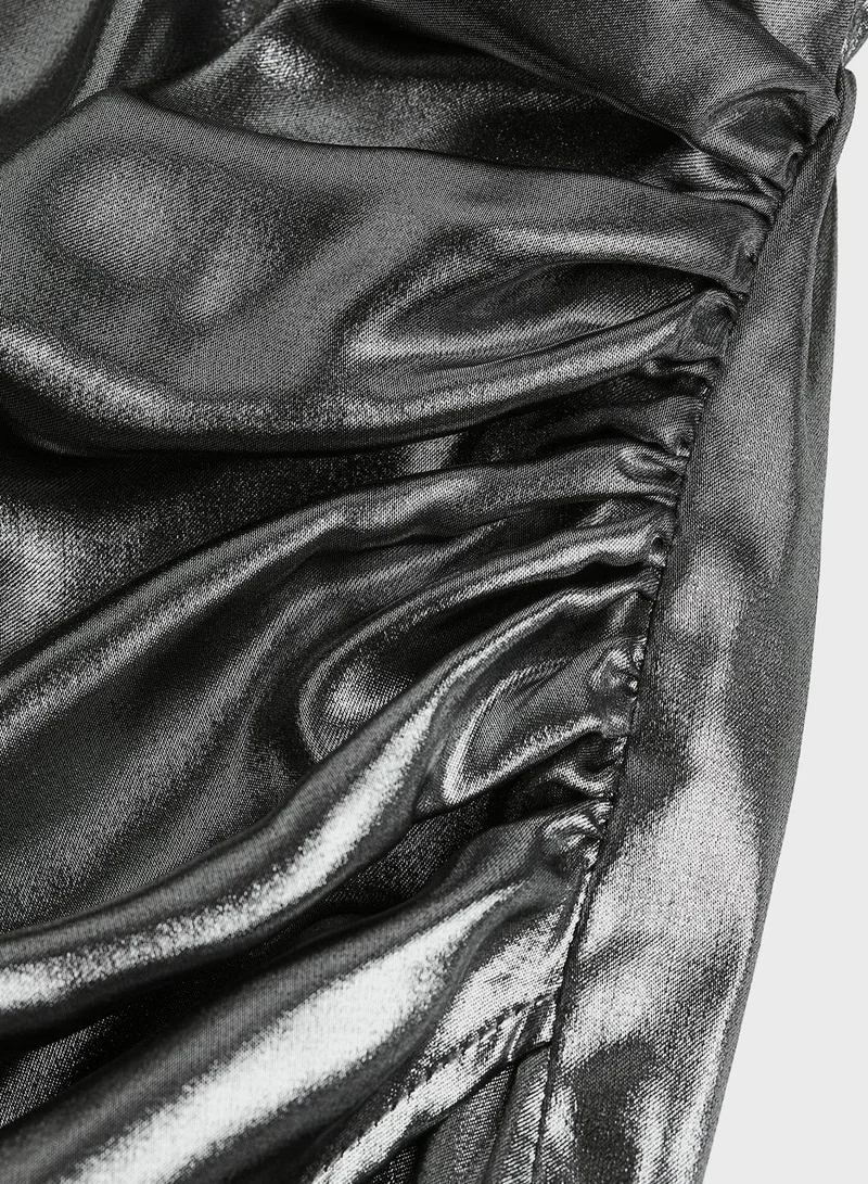 H&M Metallic Mini Dress