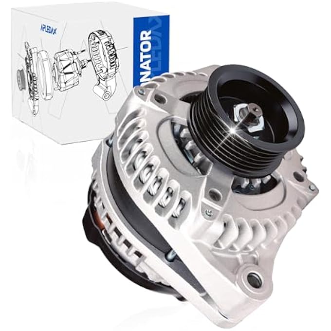 APLEDAX High Output Alternator for-Honda Odyssey 2008-2010 Pilot 2009-2011 for-Ridgeline For-Acura MDX ZDX 2010-2013 RL TL TSX 130Amp 12V CW 6-Groove Pulley 31100-RGW-A01 11391 - Image 1