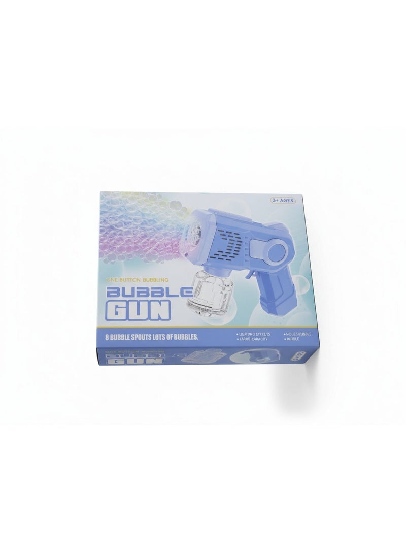 مسدس فقاعات  – إطلاق فقاعات أوتوماتيكي مع إضاءة LED وبطاريات AA مرفقة , تصميم فضائي مميز , يشمل سائل الفقاعات , لعبة ممتعة للأطفال - Image 2
