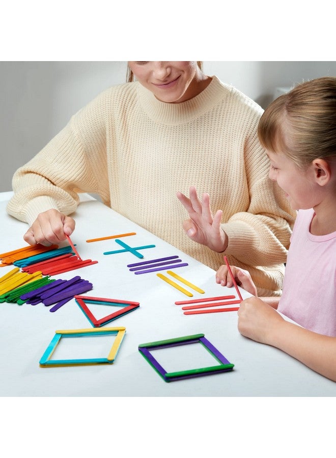 Comfy Package Colored Popsicle Sticks For Crafts [200 Count] 4.5 Inch Multipurpose Wooden Sticks - Image 3