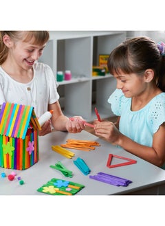 Comfy Package Colored Popsicle Sticks For Crafts [200 Count] 4.5 Inch Multipurpose Wooden Sticks  - Image 4