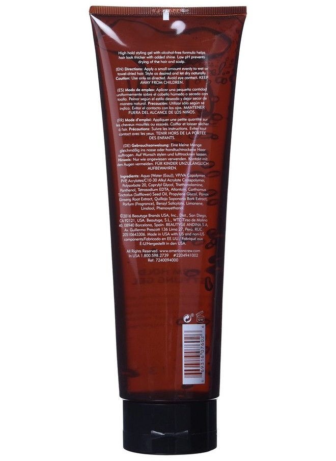AMERICAN CREW Men Hair Gel By American Crew Firm Hold Nonflaking Styling Gel 13.1 Fl Oz  - Image 3