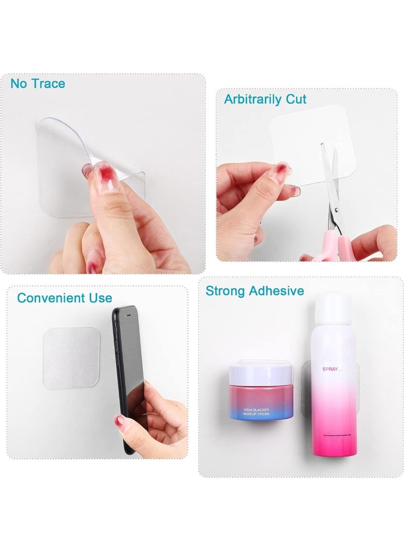 100PCS Double-Sided Nano Tape Strips Sticker Square Transparent Wall Mounted Strong Adhesive Sticky Pads Heavy Duty for Paste Poster,Sticky Tack Double Sided Tape for Walls Hanging(6 * 6cm) - Image 2