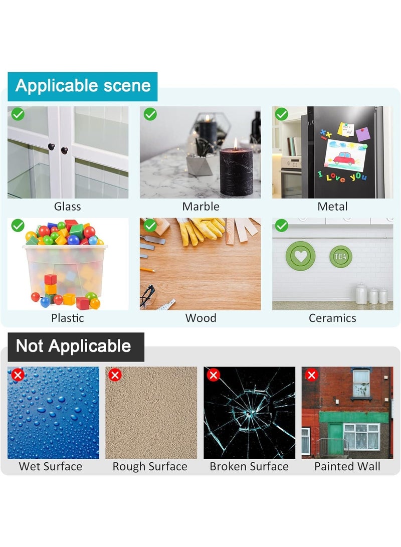 100PCS Double-Sided Nano Tape Strips Sticker Square Transparent Wall Mounted Strong Adhesive Sticky Pads Heavy Duty for Paste Poster,Sticky Tack Double Sided Tape for Walls Hanging(6 * 6cm) - Image 4