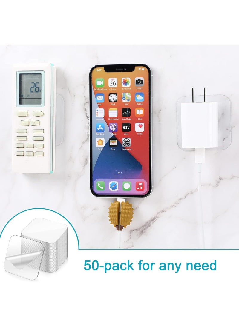 100PCS Double-Sided Nano Tape Strips Sticker Square Transparent Wall Mounted Strong Adhesive Sticky Pads Heavy Duty for Paste Poster,Sticky Tack Double Sided Tape for Walls Hanging(6 * 6cm) - Image 5