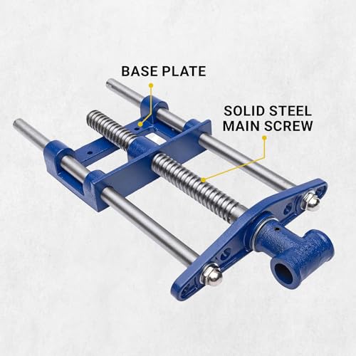 Yost Tools Yost Vises F9WW Front Vise | 9 Inch Woodworking Vise with guide bars | Blue - Image 3