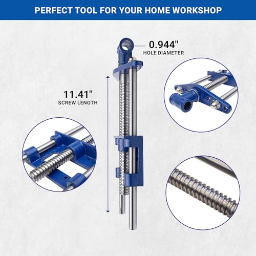 Yost Tools Yost Vises F9WW Front Vise | 9 Inch Woodworking Vise with guide bars | Blue - Image 4