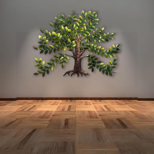 UNIVERSAL ART Metal Iron Tree wall mounted Willow hanging Decorative Wall Art Sculpture Decoration Item With Led for Home Living Room,Bedroom,Office,Hotel,Cafe,Farmhouse,Restaurants (28X2X30 Inches) - Image 2