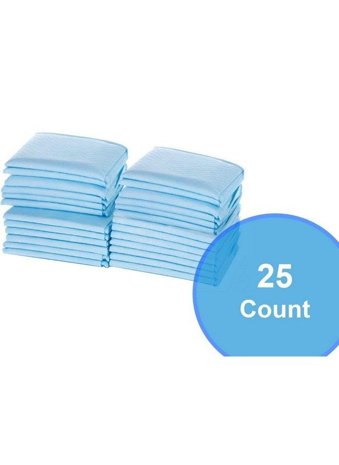 BrightCare Disposable Baby Changing Pad Liner 25 Count (24 X 17 Inch) Soft Disposable Blue Hospital Underp Accessoriesad Waterp Accessoriesroof And Absorbent For Infant And Child Use  - Image 5