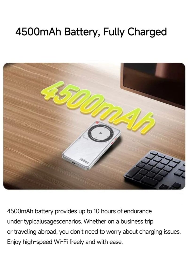 ZTE U30 Air 5G Portable WiFi Router ， Dual Network, Up to 650Mbps， NFC One-Touch Connect ， 4500mAh Battery， Global Unlocked ，Green