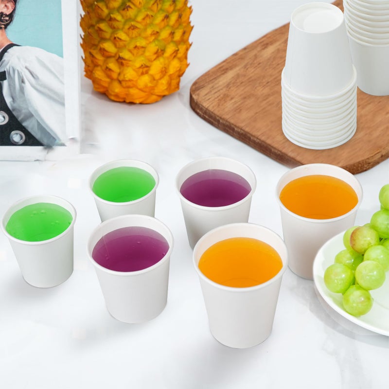 SIUQ 600 Pack 3 oz Paper Cups  Disposable Bathroom Cups  Small Mouthwash Cups  White Paper Cups  Hot/Cold Beverage Drinking Cup for Bathroom  Home  Party  Office  Picnic  Travel and Events - Image 5