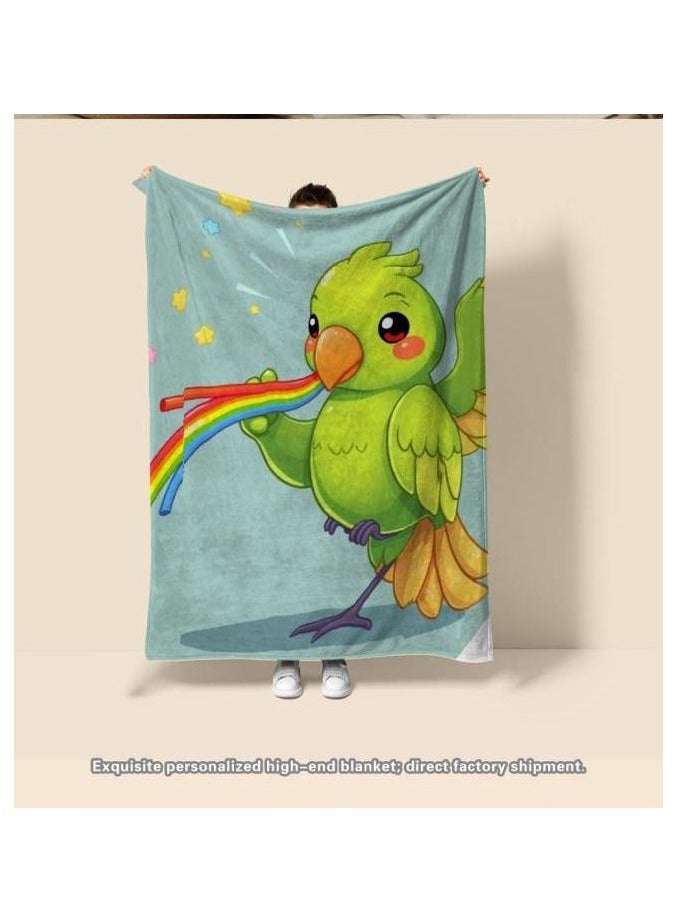 عام بطانية رقيقة من الفانيلا الكرتونية للأطفال أو الطلاب (دافئة ومريحة ومناسبة للنوم والألعاب) 100 سم * 150 سم - 1138 - Image 1