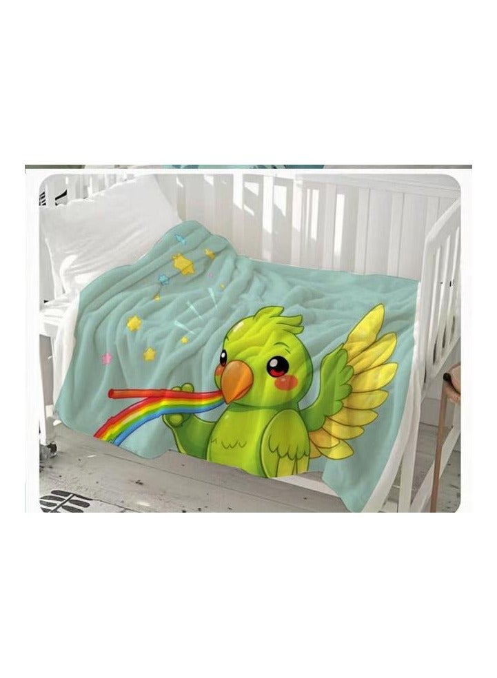 عام بطانية رقيقة من الفانيلا الكرتونية للأطفال أو الطلاب (دافئة ومريحة ومناسبة للنوم والألعاب) 100 سم * 150 سم - 1138 - Image 3