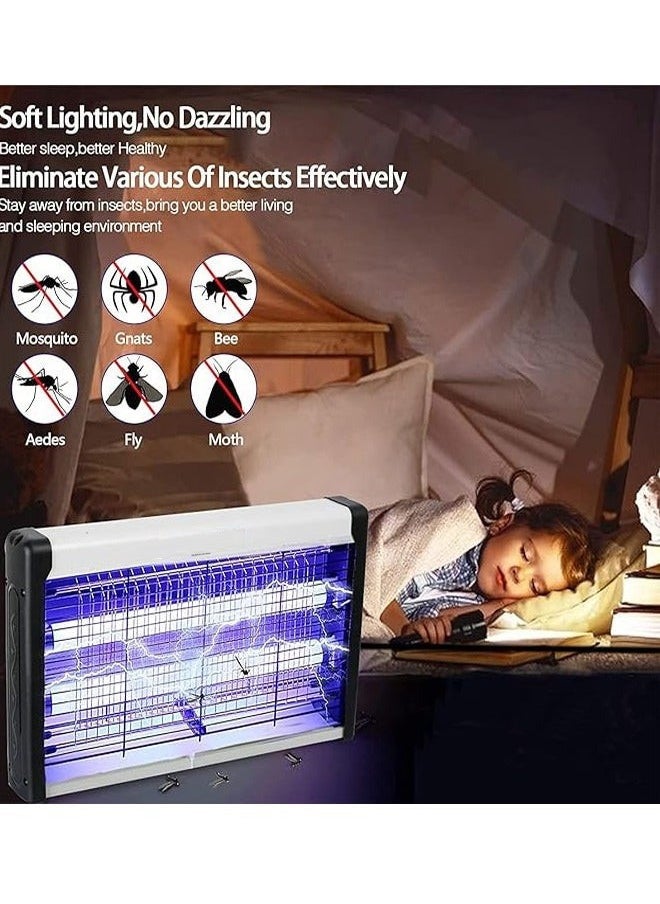 Microplus - Bug Zapper, Electric Insect Killer Indoor Mosquito Zapper Attracting Flies with UV Light 20W for Kitchen, Home, Indoor, Garden, Yard Commercial or Domestic Usage PS-4694 - Image 1