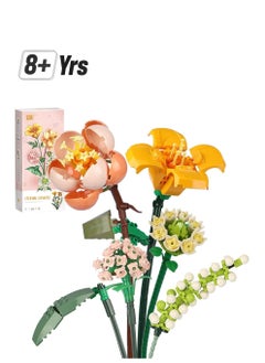 XICEN Mini Bricks Flower Bouquet Building Sets Home Decor Artificial Flowers DIY Building Blocks Bouquet Building Bricks for Children Teens Adults Home Decoration Gift  - Image 1