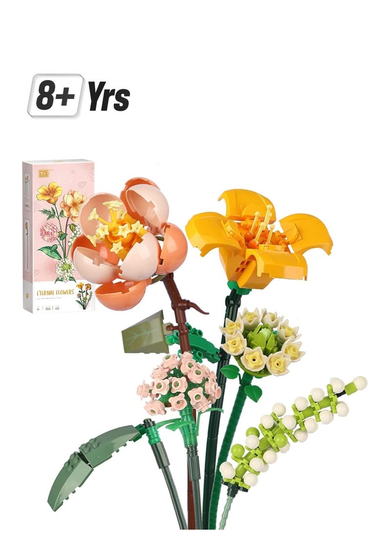 XICEN - Mini Bricks Flower Bouquet Building Sets Home Decor Artificial Flowers DIY Building Blocks Bouquet Building Bricks for Children Teens Adults Home Decoration Gift - Image 1