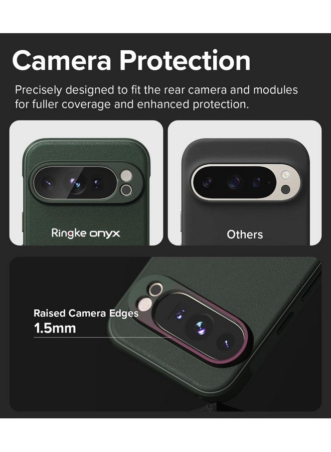Ringke Ringke Onyx [Compatible with MagSafe] Designed for Google Pixel 9 Pro XL Case, Anti-Fingerprint Technology Prevents Oily Smudges Non-Slip Enhanced Grip Precise Cutouts for Camera - Magnetic Dark Green  - Image 3