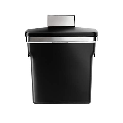 simplehuman 10 Liter / 2.6 Gallon In-Cabinet Trash Can Heavy-Duty Steel Frame, Black - Image 2
