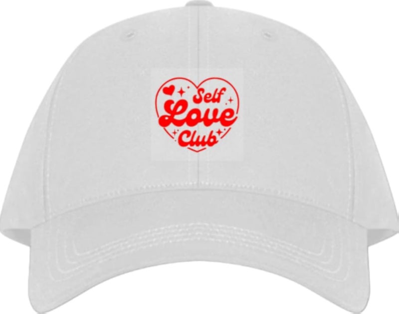 SELF Love Club Plain unisex baseball cap White