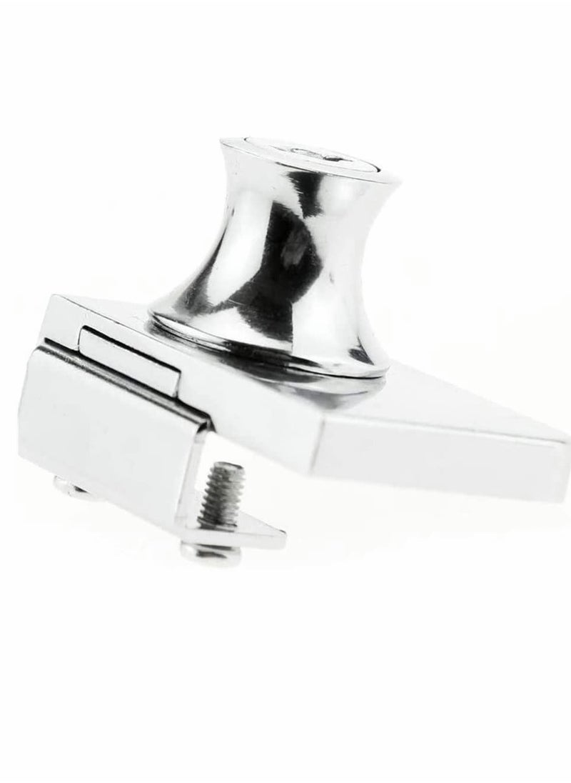 SYOSI Locks, Glass Door Display Double Open Glass Cabinet Display Cabinet Safety Lock, Suitable for 0.2-0.31""Glass Door, Separate Key Without Drilling, Zinc Alloy  - Image 4