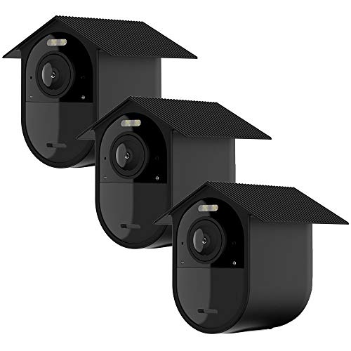 HOLACA Weatherproof Silicone Skin(3 pcs) for Arlo Ultra 4K Arlo Ultra 2 Arlo Pro 3,Arlo Pro 4 Arlo Pro 5S Arlo Pro 6 Sunproof Silicone Case - Anti-Scratch Protective Cover - Extra Protection (Black) - Image 1