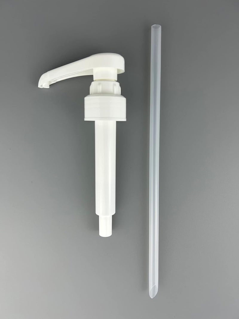 POFFYA Syrup Pump for Monin 750ml Glass Bottle, White Coffee Syrup Pump with Tip Cover Included (2) - Image 5