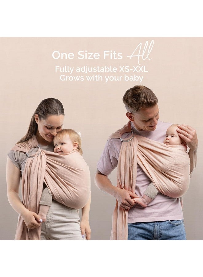 Boba Ring Sling Baby Carrier Newborn to Toddler - Lightweight & Breathable Baby Sling Carrier, Hip-Healthy Baby Carrier Sling, Baby Wrap Carrier for Front & Hip Carry, 8-35 lbs (Linen Peony) - Image 4