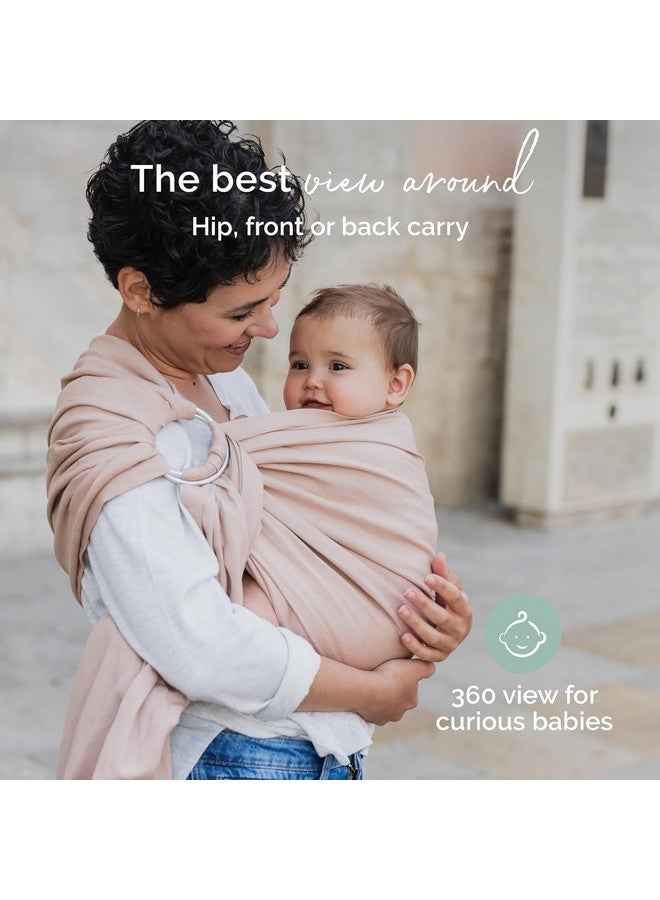 Boba Ring Sling Baby Carrier Newborn to Toddler - Lightweight & Breathable Baby Sling Carrier, Hip-Healthy Baby Carrier Sling, Baby Wrap Carrier for Front & Hip Carry, 8-35 lbs (Linen Peony) - Image 1