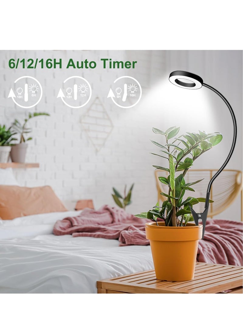 RATSAW Grow Lights for Indoor Plants Clip On 6500K Full Spectrum LED Grow Light Two Installation Options Plant Light 3 Colors Grow Lamp with 360° Gooseneck 6 12 16H Timer 5 Brightness 1 Pack  - Image 5