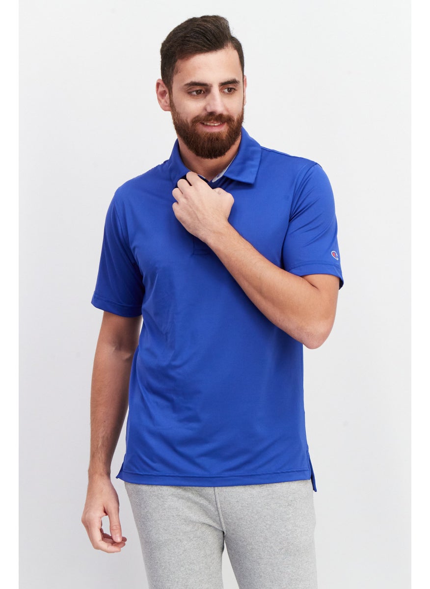 Champion Men Sportswear Fit Short Sleeve Training Polo Shirt, Blue  - Image 1