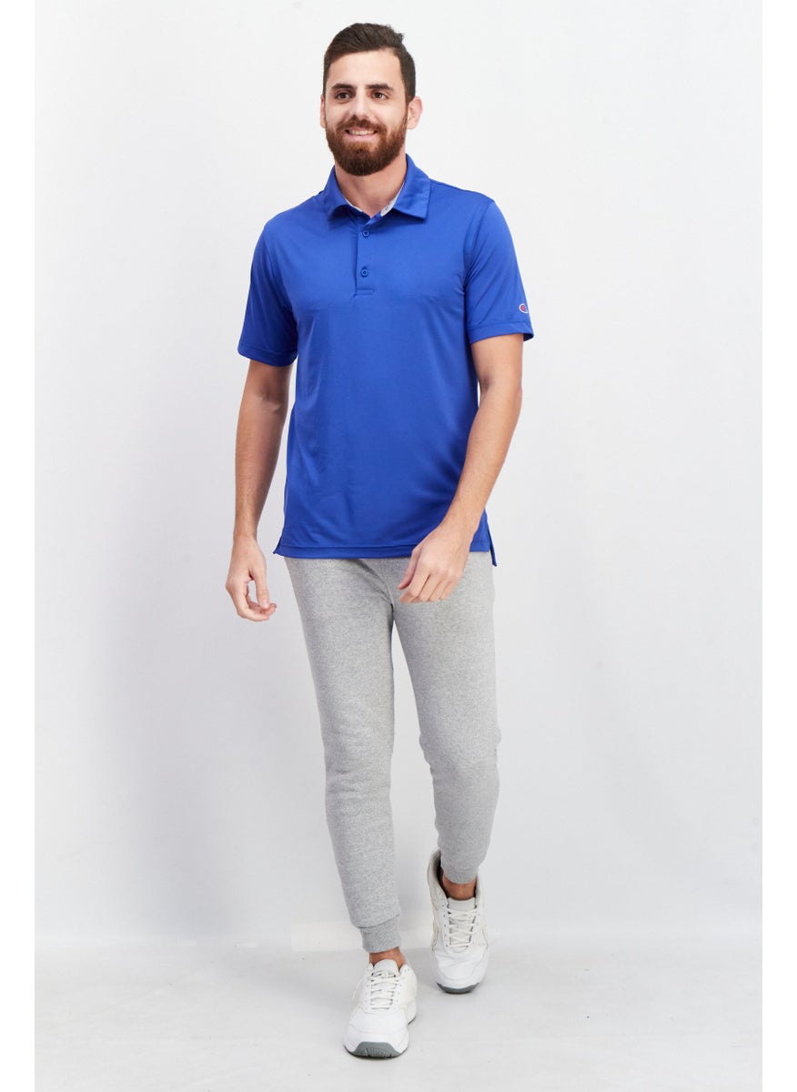 Champion Men Sportswear Fit Short Sleeve Training Polo Shirt, Blue  - Image 2