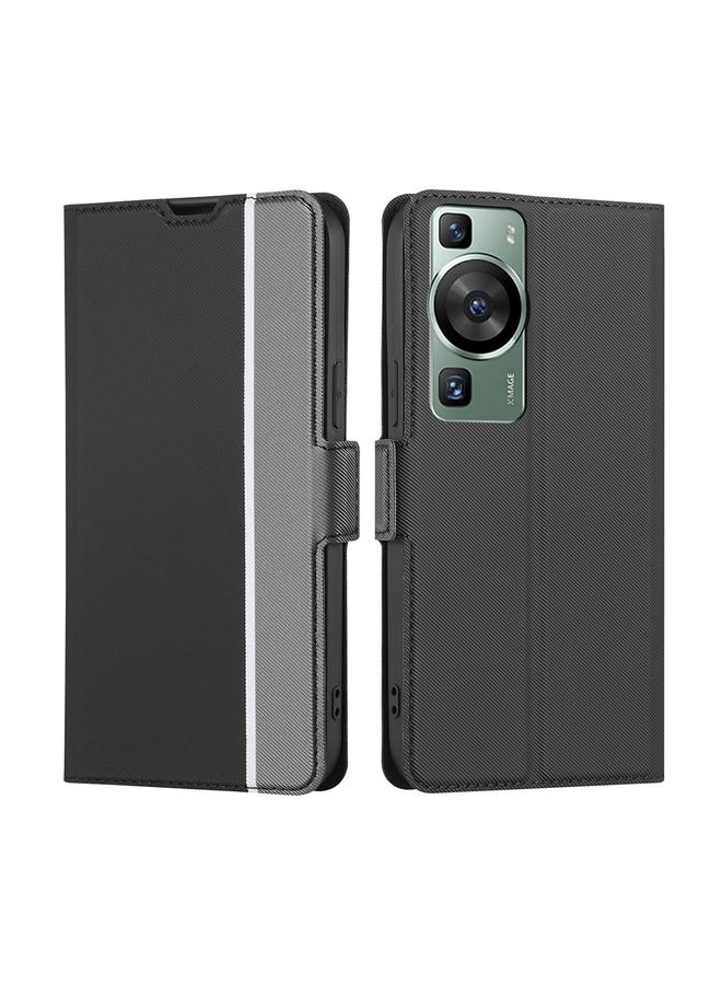 Zaboon Case For Huawei P60 / P60 Pro Twill Texture Side Buckle Leather Phone Case - Image 1