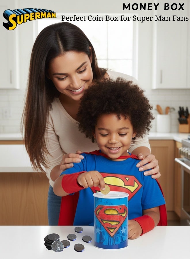 STOR METALLIC COIN BOX SUPERMAN ICON MONEY BANK - Image 2