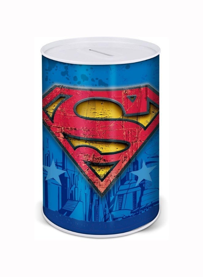 STOR METALLIC COIN BOX SUPERMAN ICON MONEY BANK - Image 1