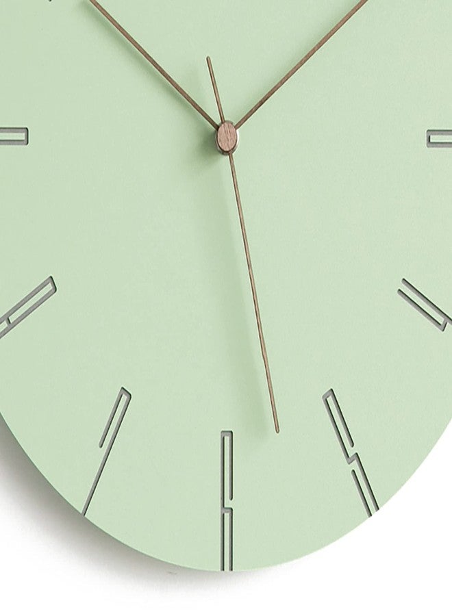 Stephanie Imports Modern Minimalist Silent Wall Clock Green Pastel Collection - Image 2