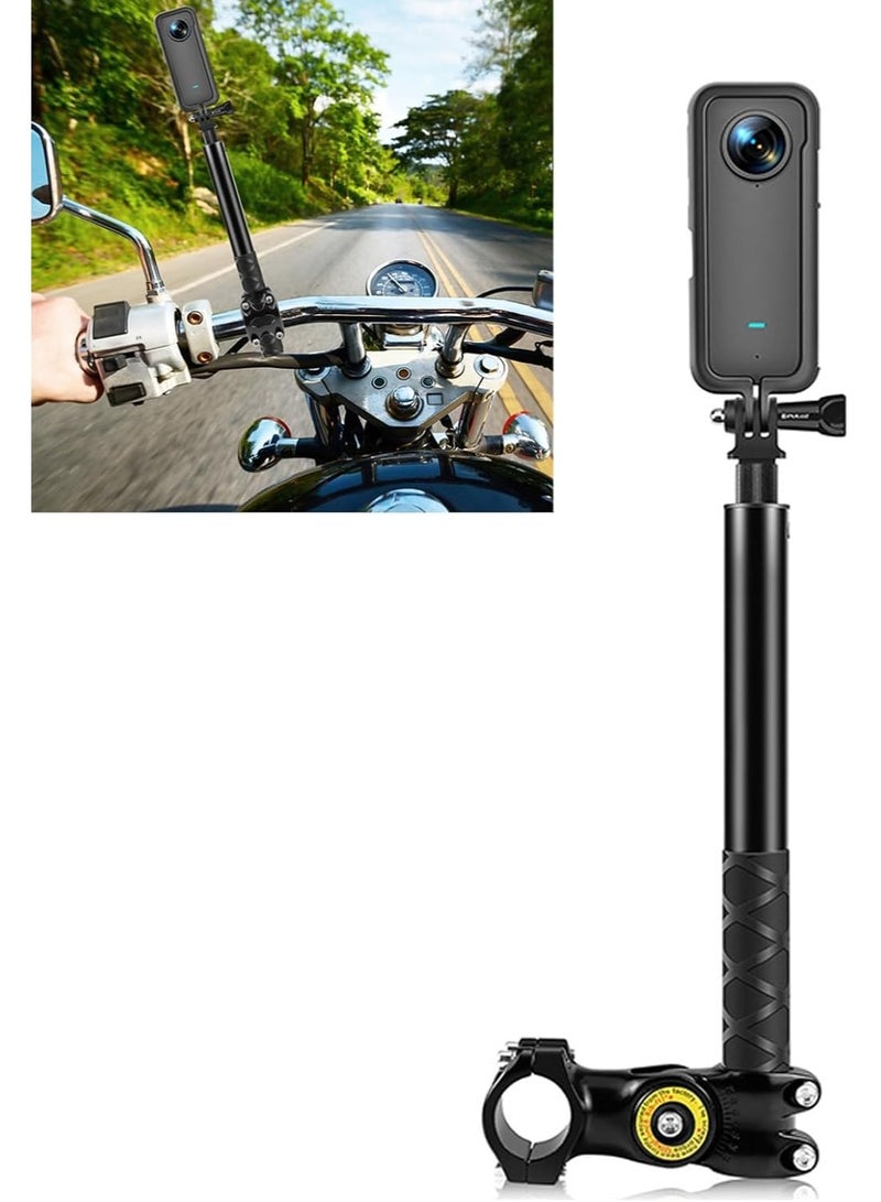 eWINNER Motorcycle Invisible Selfie Stick Handlebar Mount Motorcycle Bike Camera Bracket/Bicycle Clamp Mount for GoPro Hero 13 12 11 10 9 8 /for Insta360 X5 X4 X3/for DJI Osmo Action 5 PRO 4 3 Camera - Image 1