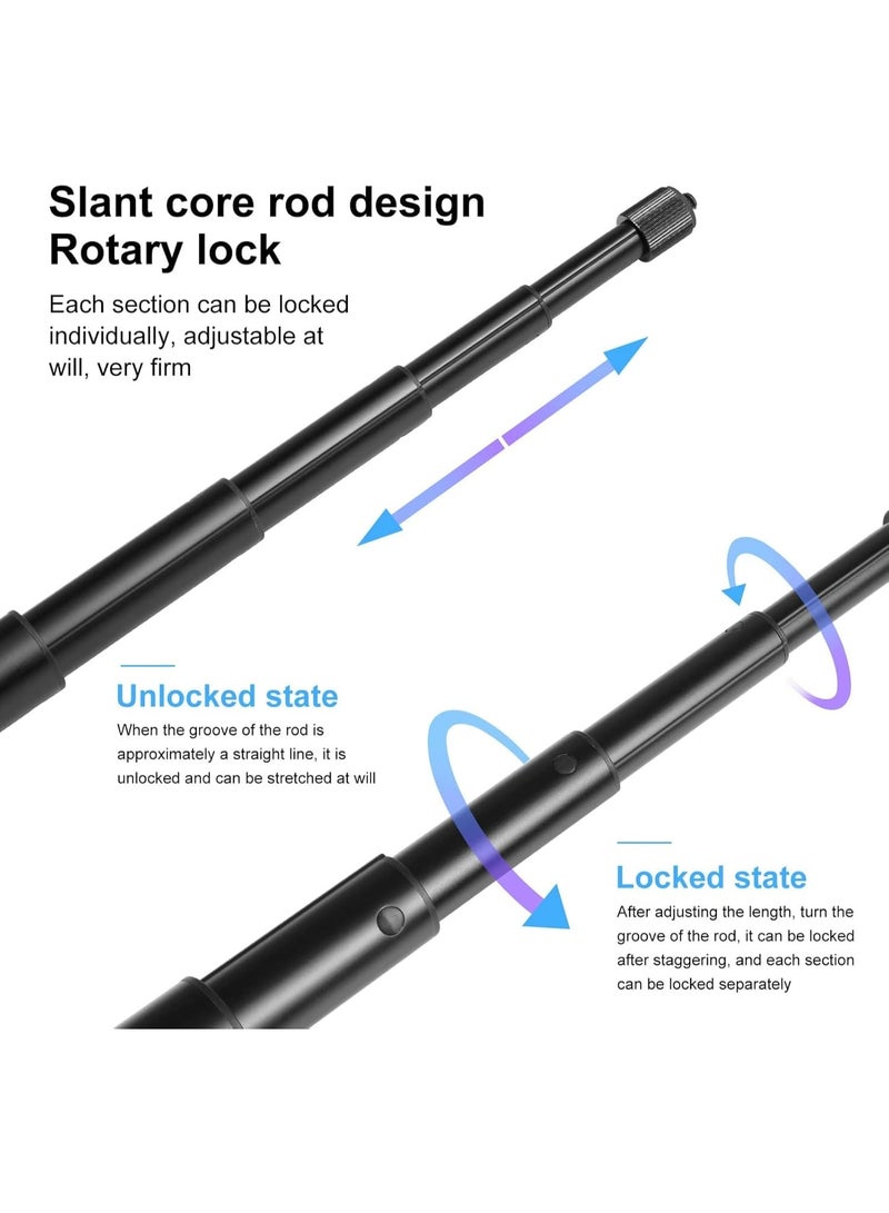 eWINNER Motorcycle Invisible Selfie Stick Handlebar Mount Motorcycle Bike Camera Bracket/Bicycle Clamp Mount for GoPro Hero 13 12 11 10 9 8 /for Insta360 X5 X4 X3/for DJI Osmo Action 5 PRO 4 3 Camera - Image 3