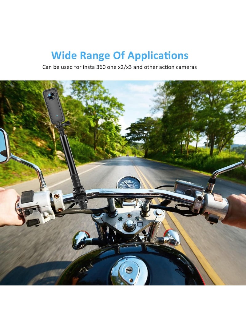 eWINNER Motorcycle Invisible Selfie Stick Handlebar Mount Motorcycle Bike Camera Bracket/Bicycle Clamp Mount for GoPro Hero 13 12 11 10 9 8 /for Insta360 X5 X4 X3/for DJI Osmo Action 5 PRO 4 3 Camera - Image 5