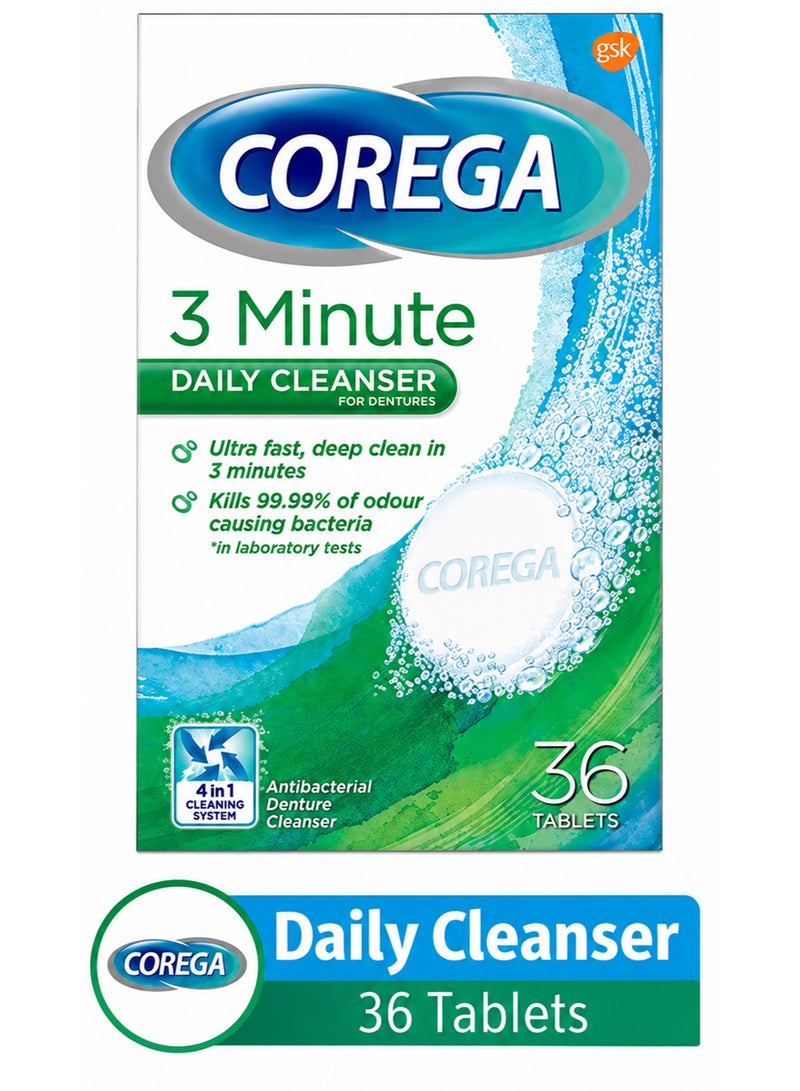 COREGA Pack Of 2 COREGA Tabs Denture Cleaning 36 Tabs - Image 2