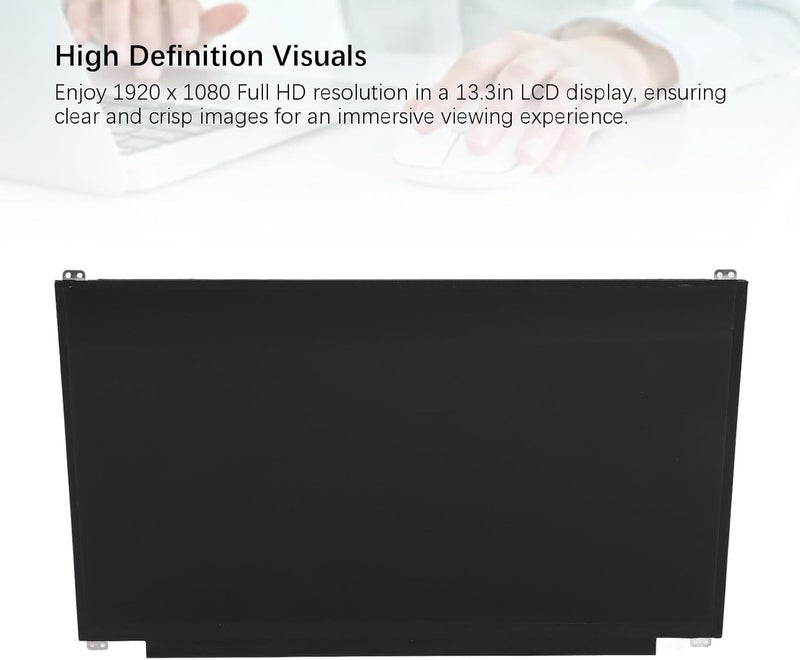 13.3 بوصة شاشة LCD بديلة، NV133FHM N48 شاشة LCD للكمبيوتر المحمول، 1920 × 1080 FHD 40 دبوس لوحة LCD محسنة الأداء للكمبيوتر المحمول، مع رؤية عالية الوضوح - Image 5