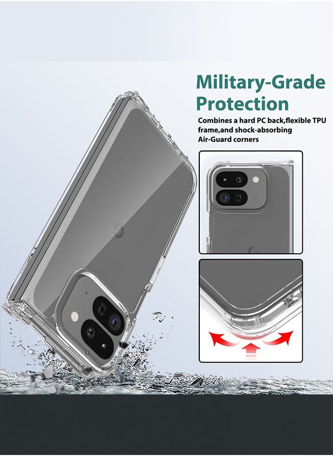 CATANES - (for Google Pixel 9 Pro Fold 2024/Pixel Fold 2 2024) 3 Pack, Case and 2 Screen Protectors Lightweight Soft Clear Shock Resistant Anti-Yellowing Anti-Fingerprint Cover - Image 1