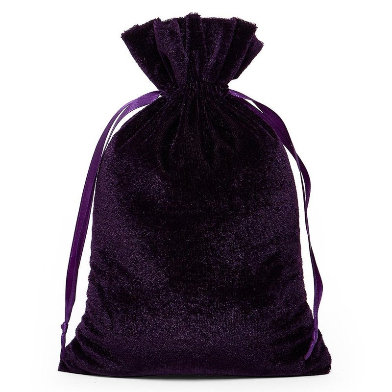 Paper Mart Velvet Drawstring Pouch - Velvet Bag with Drawstrings for Jewelry and Gift Bag â€“ Safely Store and Showcase your Precious Pieces - Width 6 Inch - Image 1