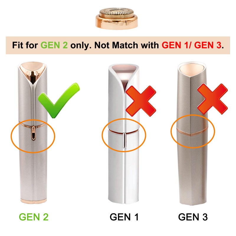 tuokiy Replacement Heads for Flawless Finishing Touch Facial Hair Removal Tool for Women. Just fit Gen 2 Hair Removal Device - Image 2