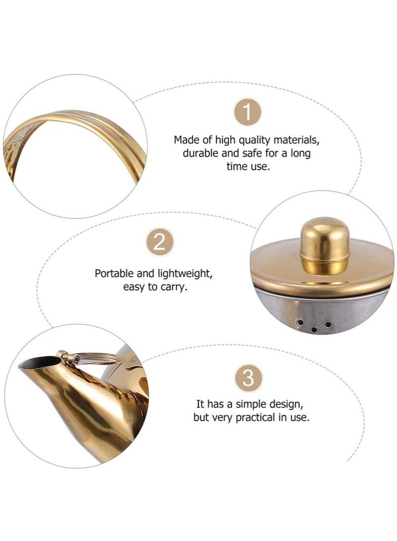MileMelo Simple Stainless Steel Water Kettle, Tea Kettle, Water Kettle Suitable for Gas Stoves Gold 20cm  - Image 5