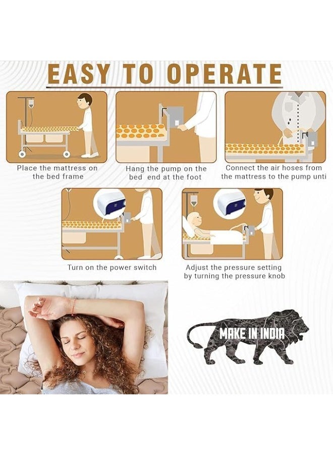Alternating Pressure Air Mattress for Bed Support | Anti-Bedsore Medical Mattress Compatible with Air Pump System - Image 4