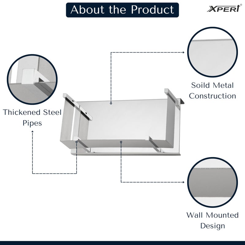 Xpert 905 Shelf Shelf for Bathroom, Pack of 1, Made of Stainless Steel, Washroom Rack & Bathroom Accessories Holder Corner Rack for Bathroom - Bathroom Accessories Holder - Image 3